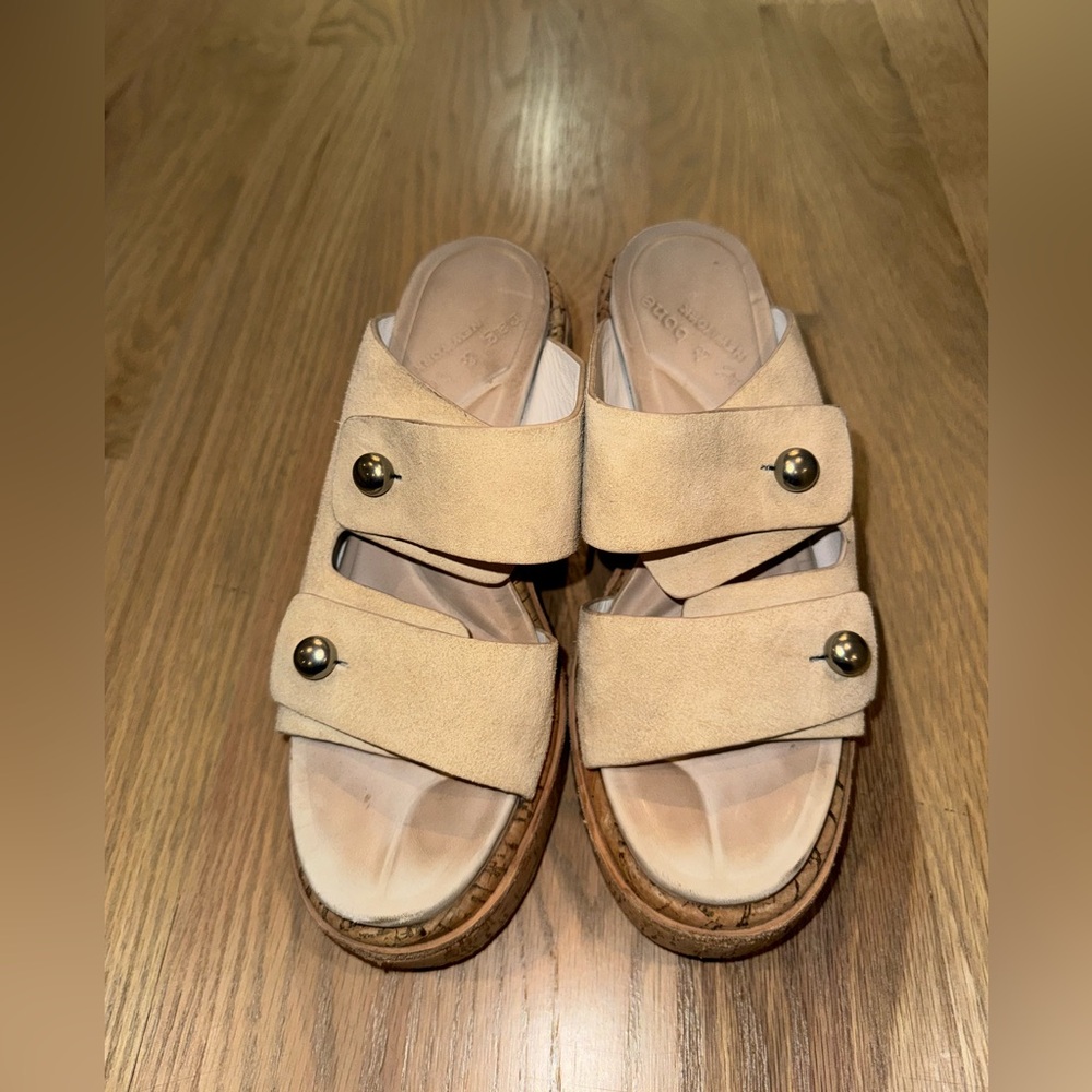 Sommer Suede Platform Wedge Mules